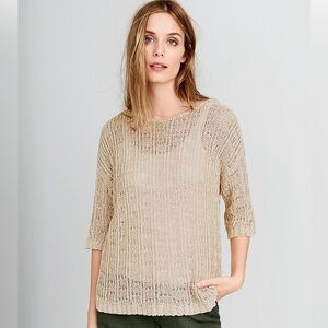 Eileen Fisher Beige Knit Sweater